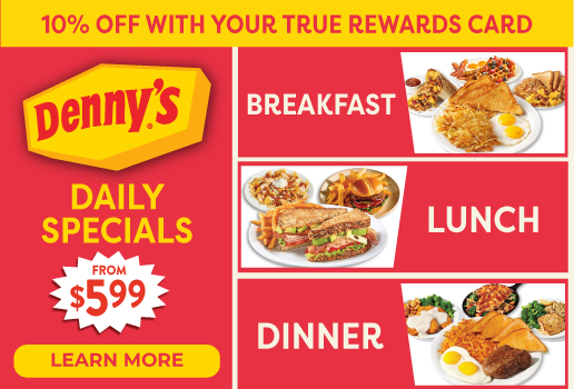 Denny's Breakfast Lunch and Dinner Specials